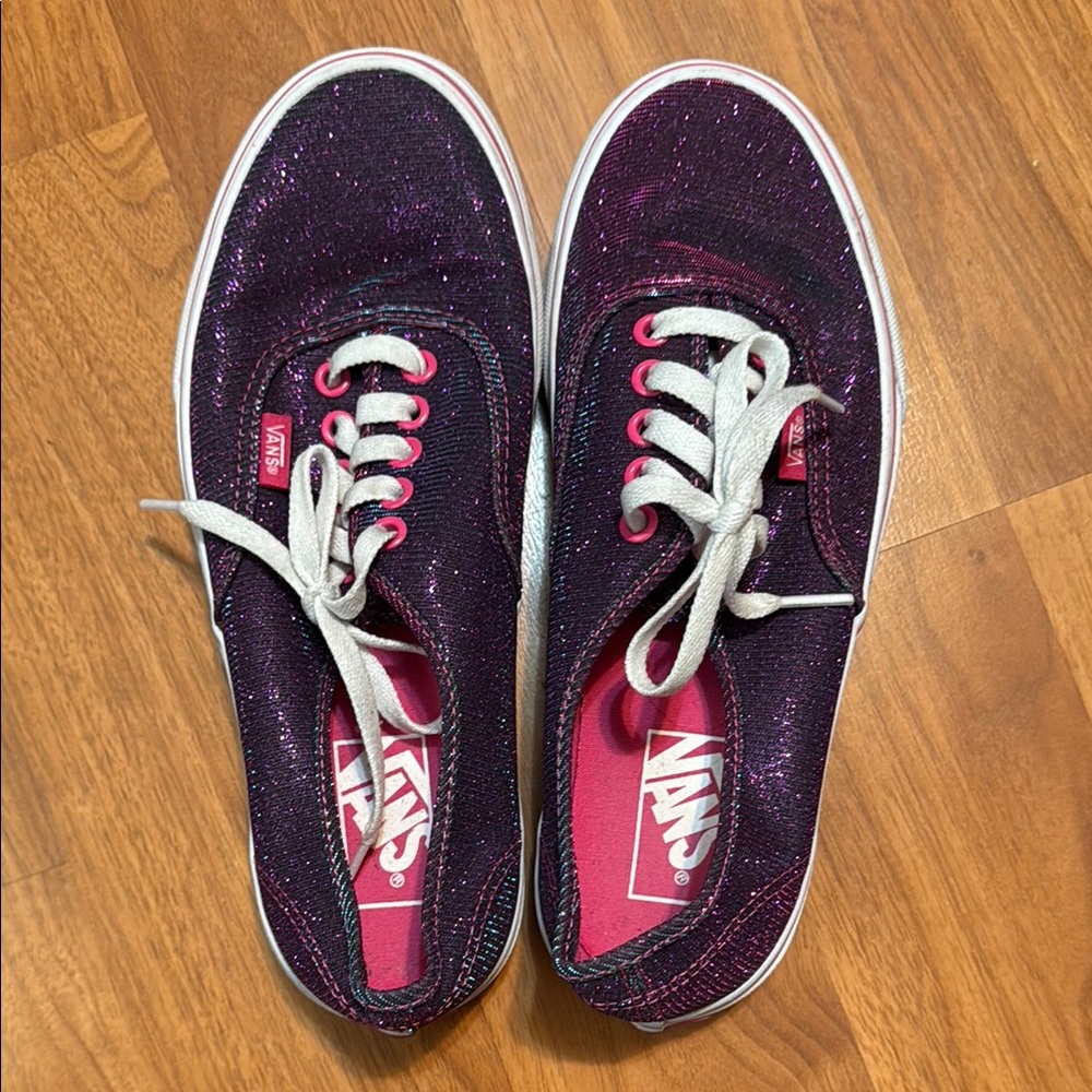 Vans Women's Purple Glitter Sneakers
